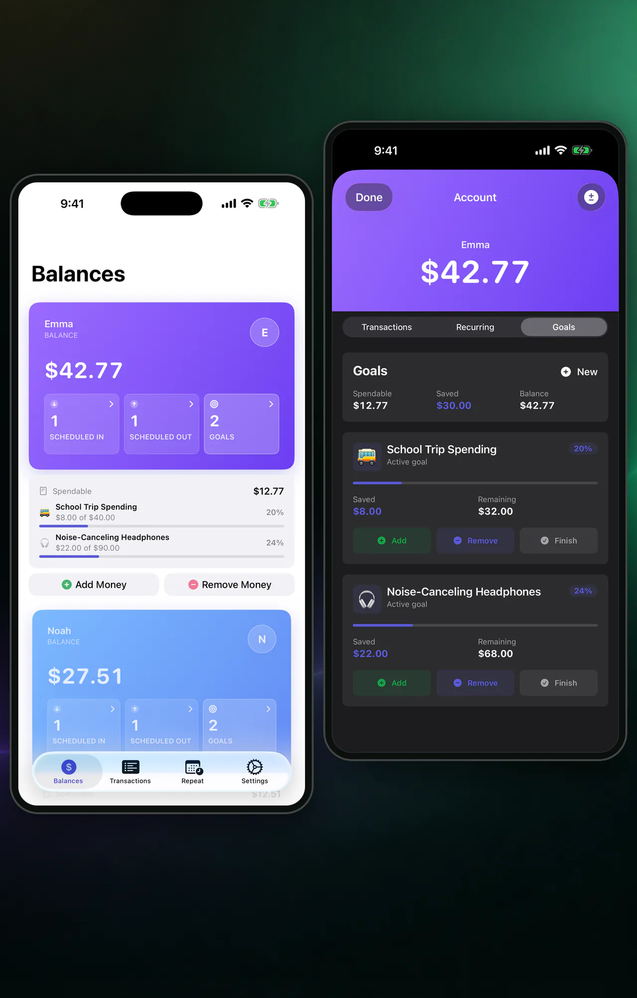 Allowance by Qube: Every balance at a glance