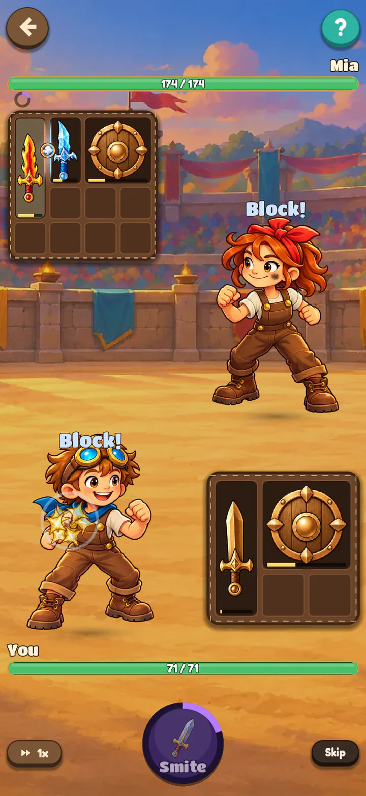 A battle: your pack fights on its own, and you choose when to Smite.
