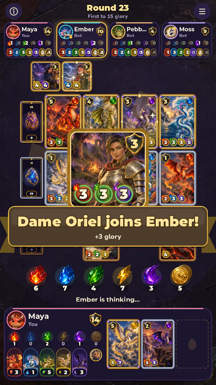 Dame Oriel se une a una bandada, por 3 de gloria.