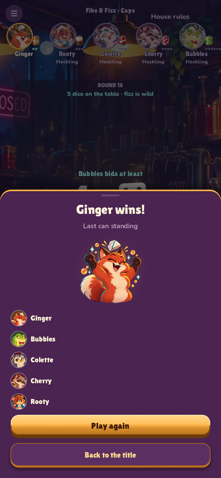 Last can standing: Ginger wins