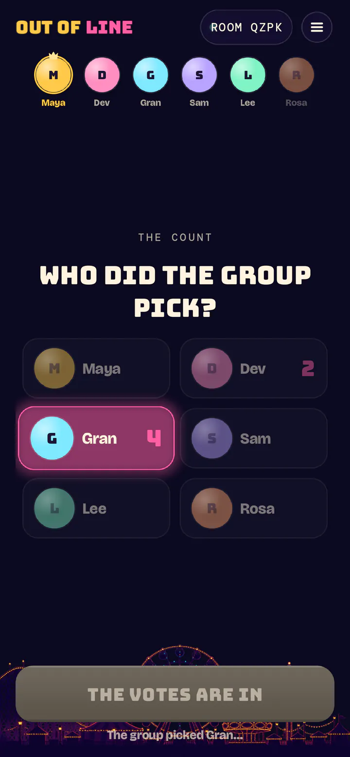 The votes land on every phone at once.