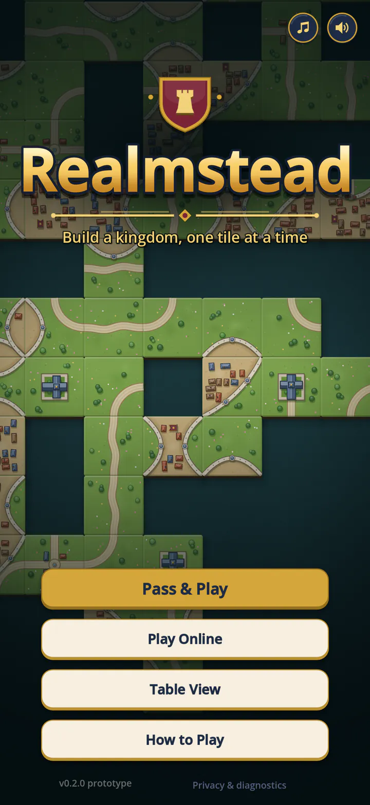 The title: Pass & Play, Play Online, Table View, How to Play.
