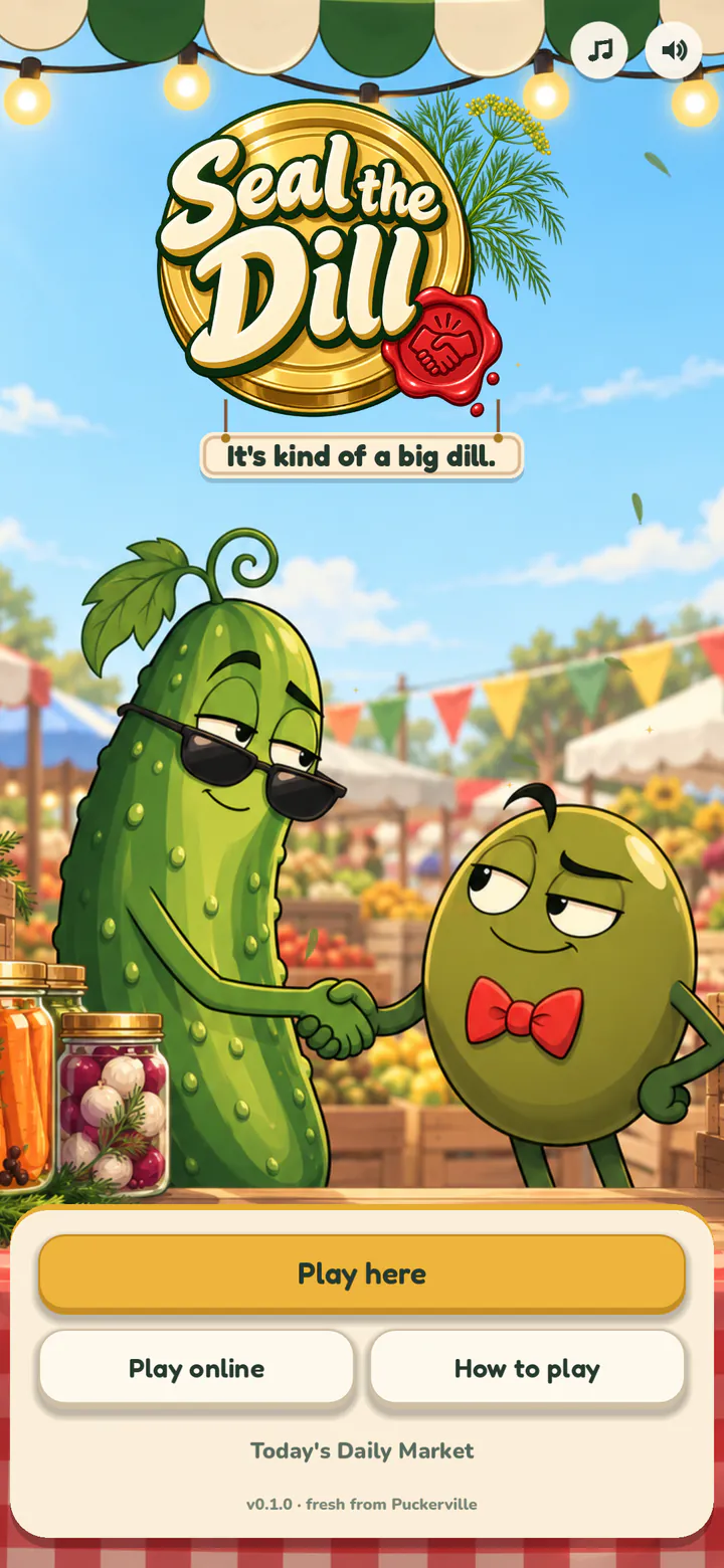The title: Dilly and Ollie shake on it.