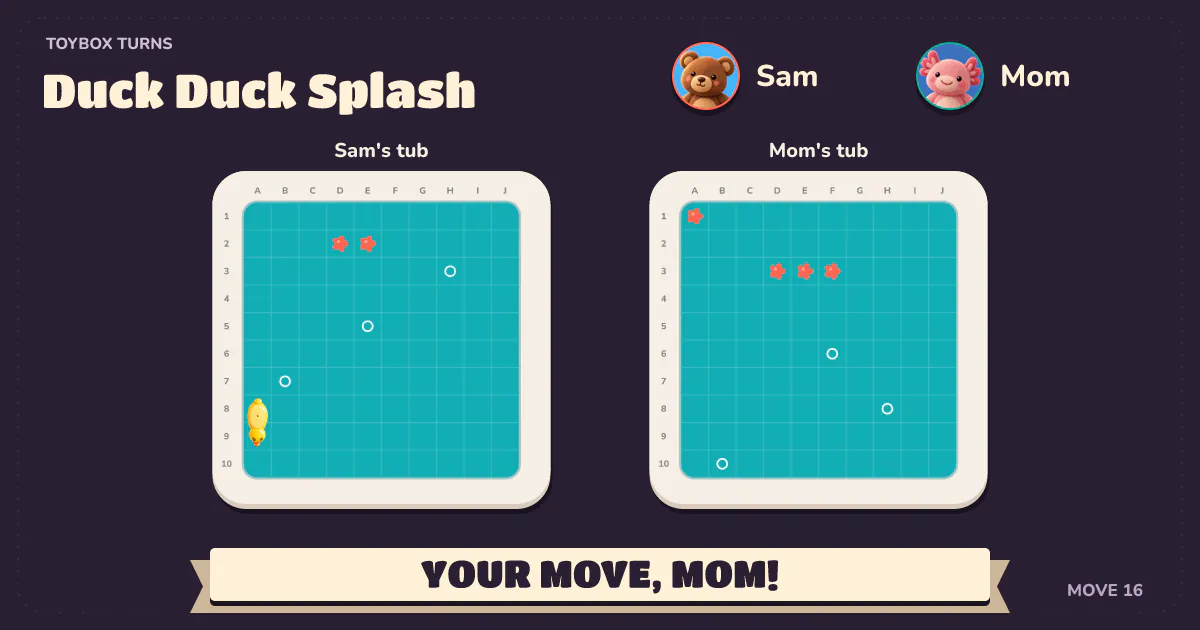 Duck Duck Splash: every splash and ripple, no hidden toys.