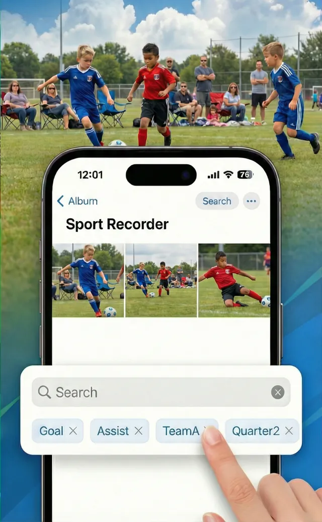 Simple Sport Recorder: Tag, search, find